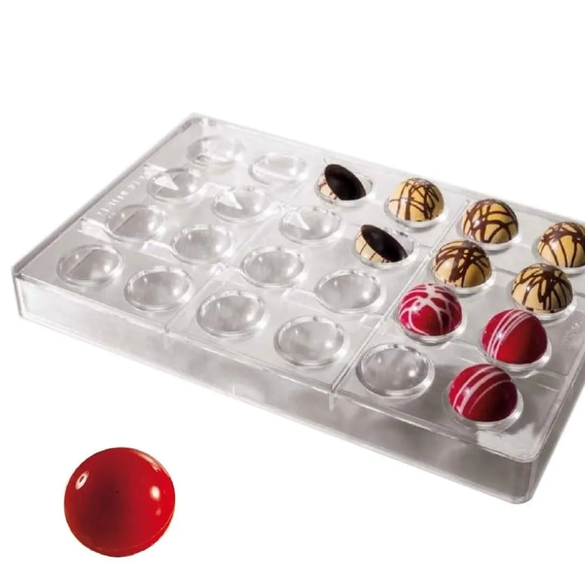 Martellato Bonbonvorm Halve Bol klein (24x) Ø30 mm