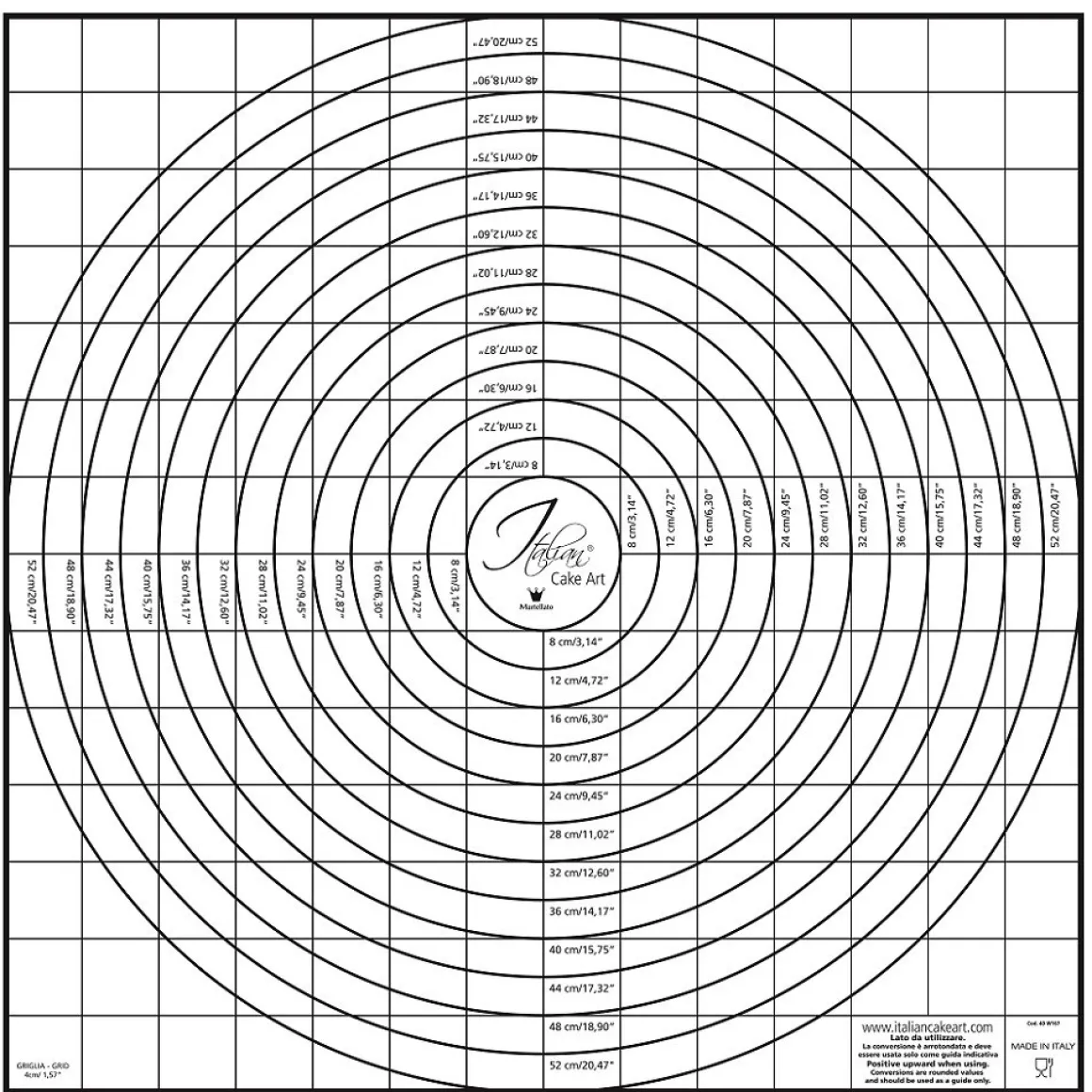 Martellato Uitrolmat met Maatindeling 60x58cm