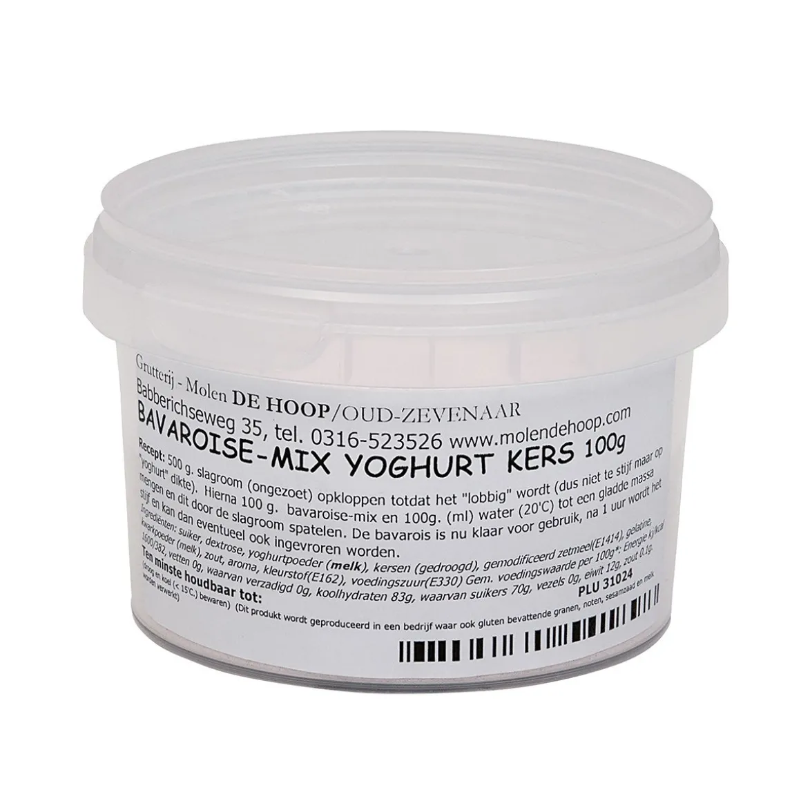 Molen de Hoop Bavarois Yoghurt Kersen 100gr