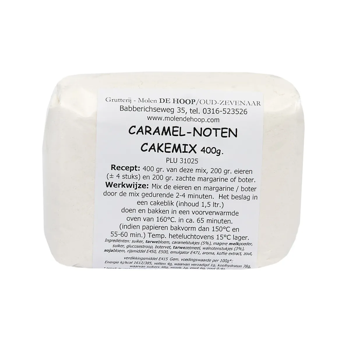 Molen de Hoop Caramel Notencakemix 400gr
