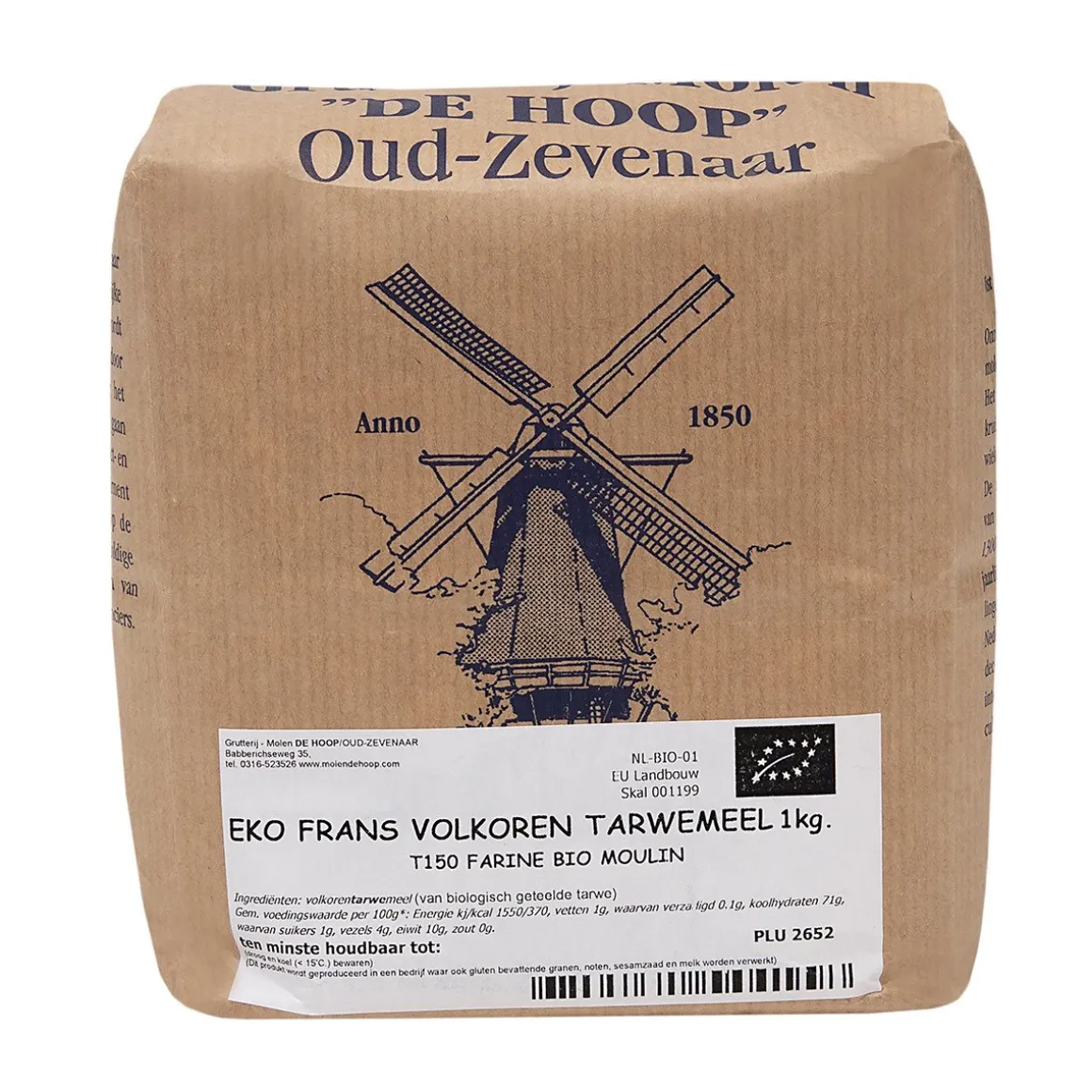 Molen de Hoop EKO Franse Tarwemeel T150 1kg (Farine Bio)