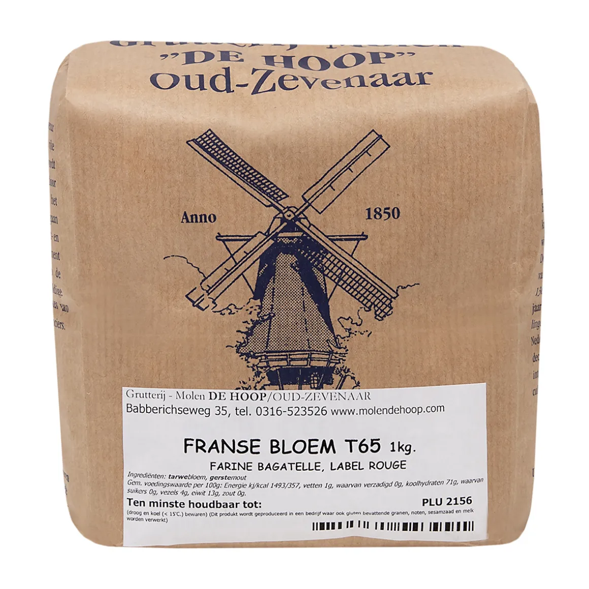 Molen de Hoop Franse Tarwebloem T65 1kg (Farine Bagatelle)