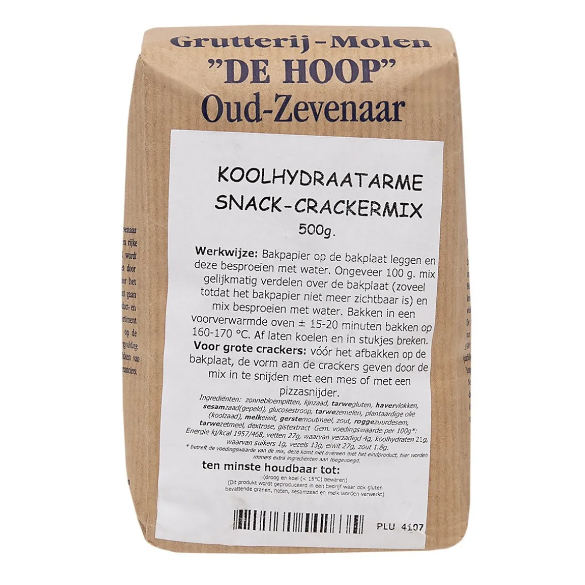 Molen de Hoop Koolhydraatarme Snack-Crackermix 500 gram