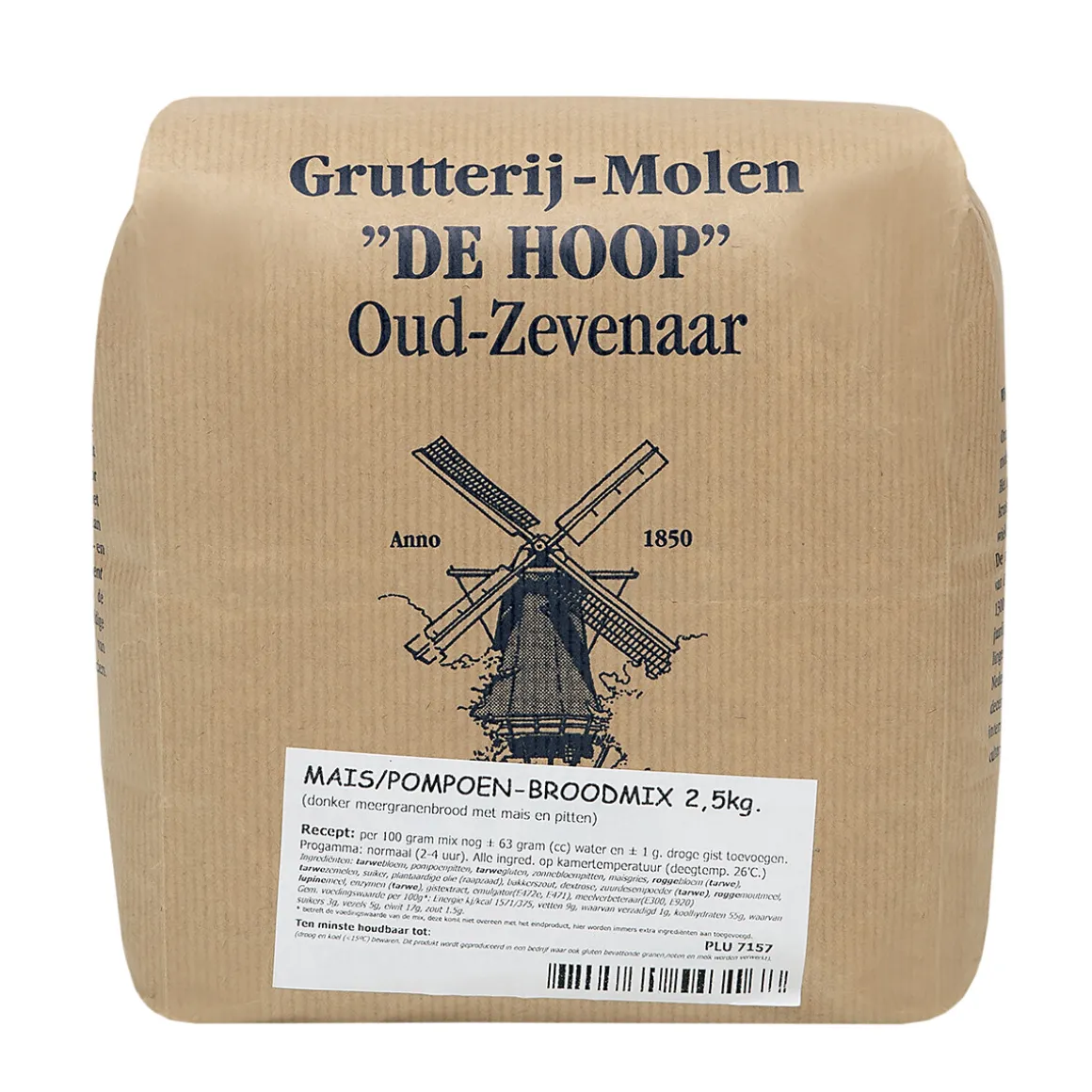 Molen de Hoop Mais/Pompoen Broodmix 2,5kg