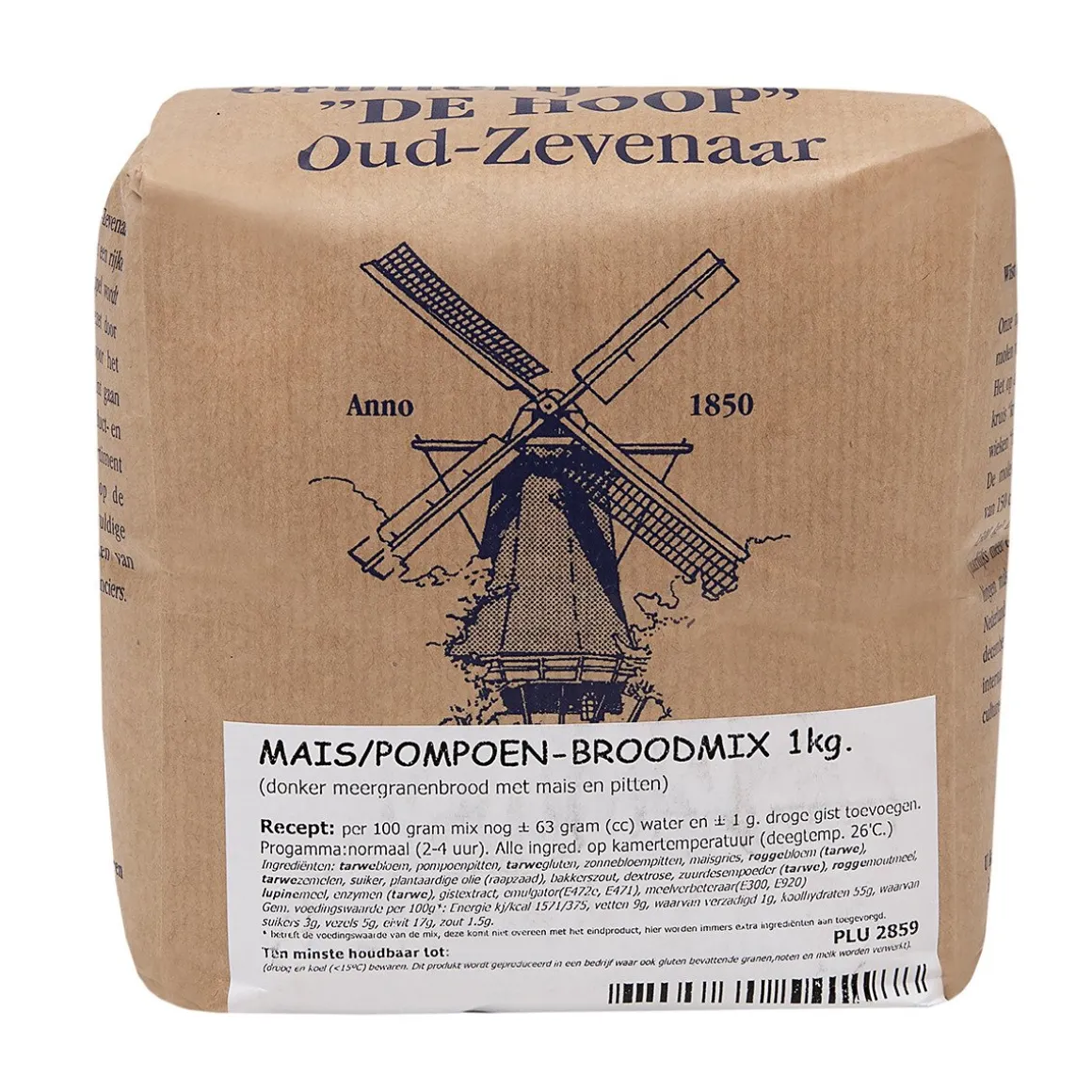 Molen de Hoop Mais/Pompoen Broodmix 1kg
