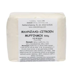 Molen de Hoop Muffin-mix Maanzaad-Citroen 500gr