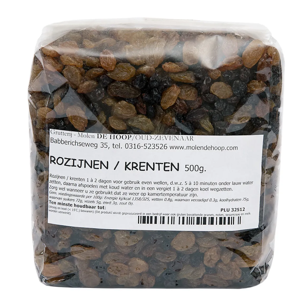 Molen de Hoop Rozijnen-Krenten Mix 500g