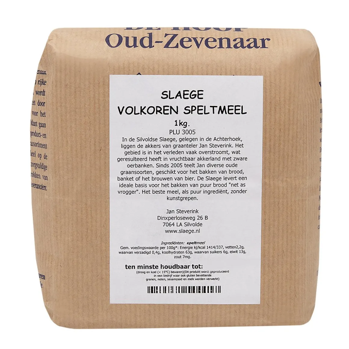 Molen de Hoop Slaege Volkoren Speltmeel 1kg