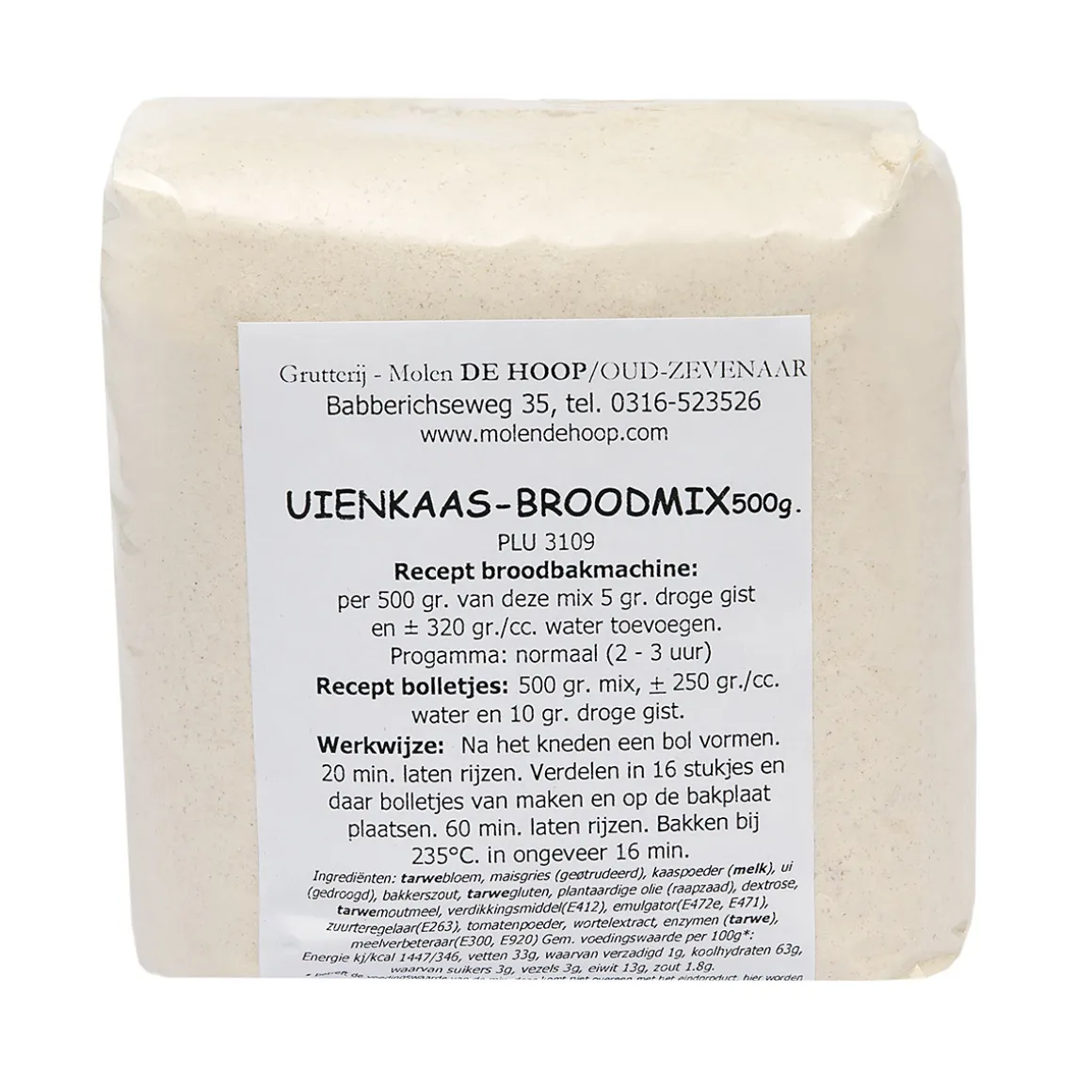 Molen de Hoop Uien/Kaas Broodmix 500gr