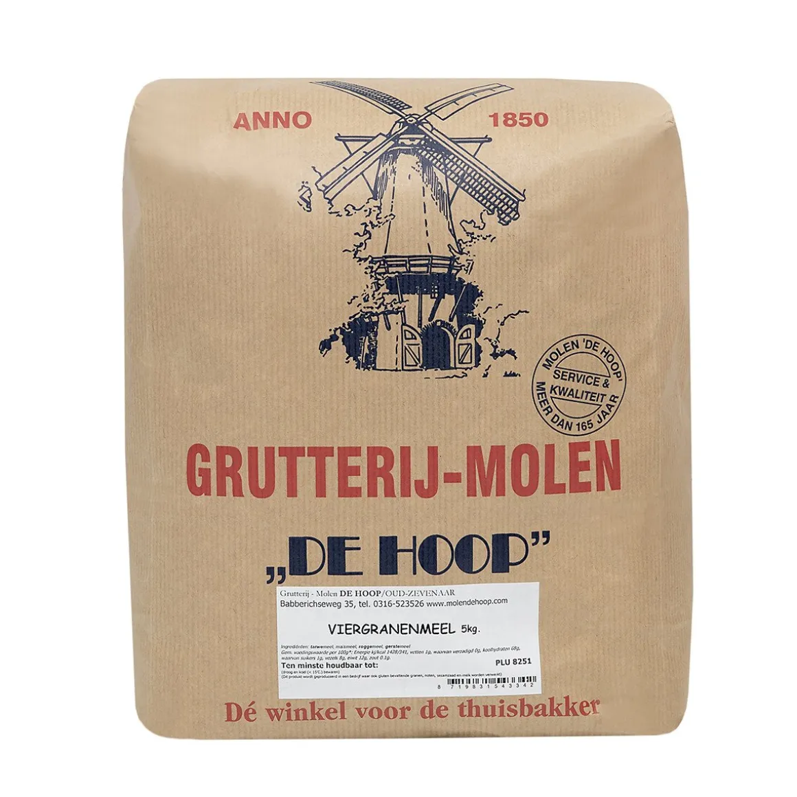 Molen de Hoop Viergranenmeel 5kg