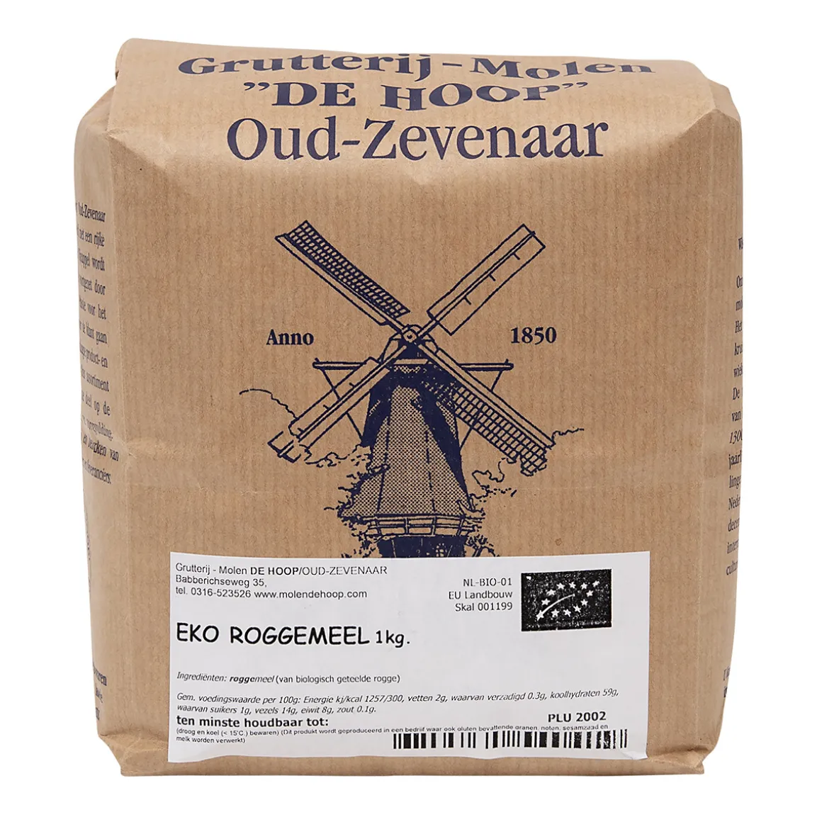 Molen de Hoop Volkoren Roggemeel EKO 1kg