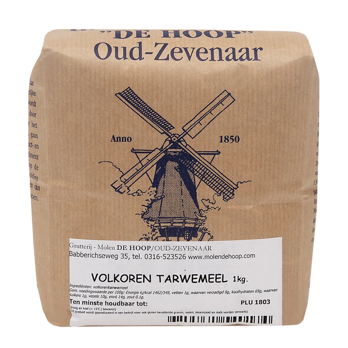 Molen de Hoop Volkoren Tarwemeel 1kg