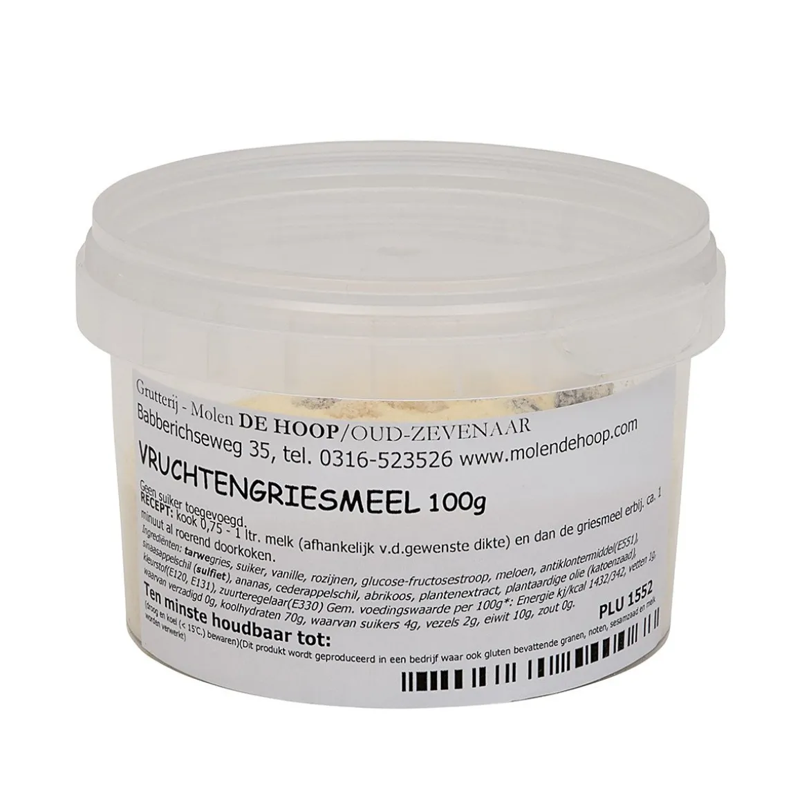 Molen de Hoop Vruchtengriesmeel 100 gr.