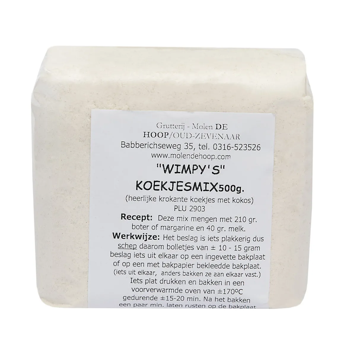 Molen de Hoop Wimpy's Koekjesmix met Kokos 500g