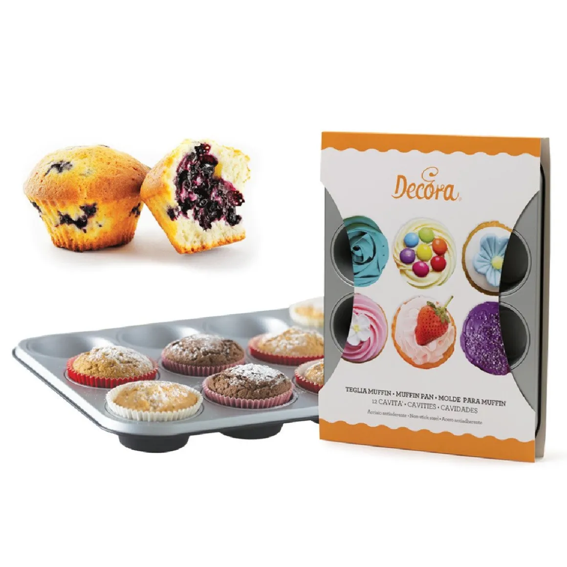 Muffin / Cupcake Bakvorm 12 stuks