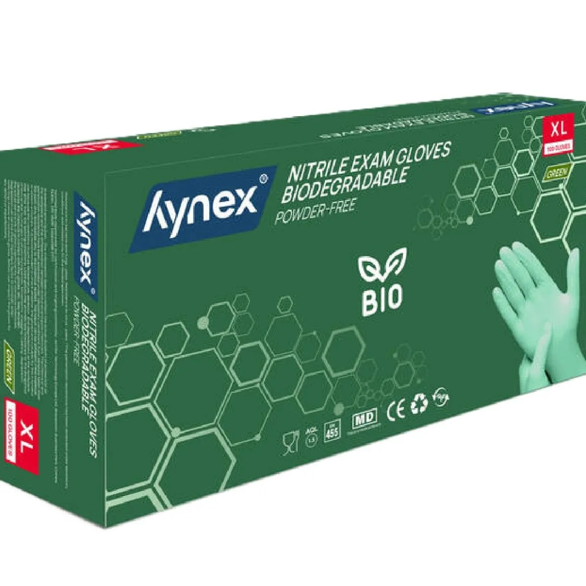 Nitril Handschoenen (Wegwerp) BIO Groen 100st. - Maat XL