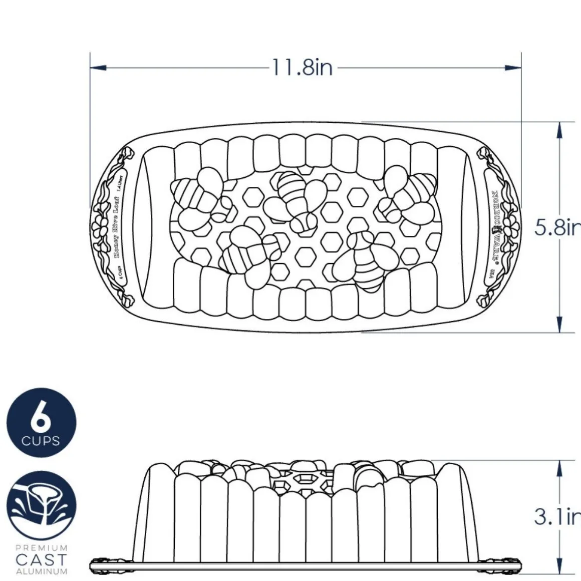 Nordic Ware Honingraat Bijen Bakvorm