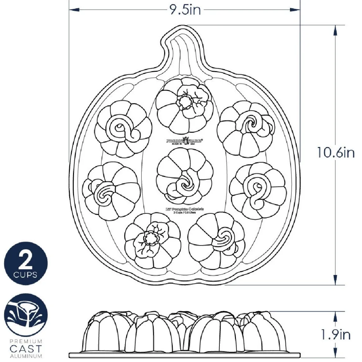 Nordic Ware Kleine Pompoenen Bakvorm