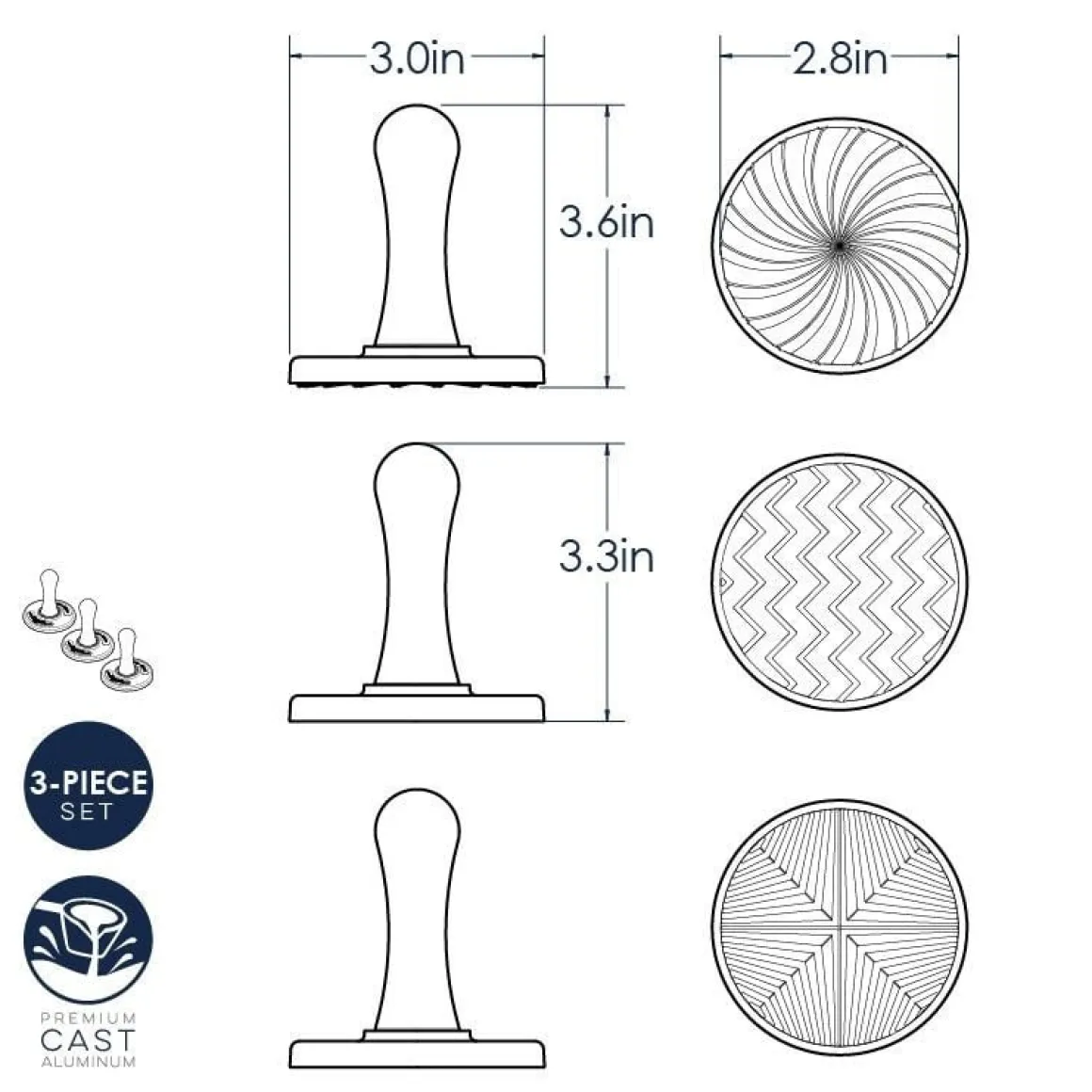 Nordic Ware Koekjesstempel Geo Set/3