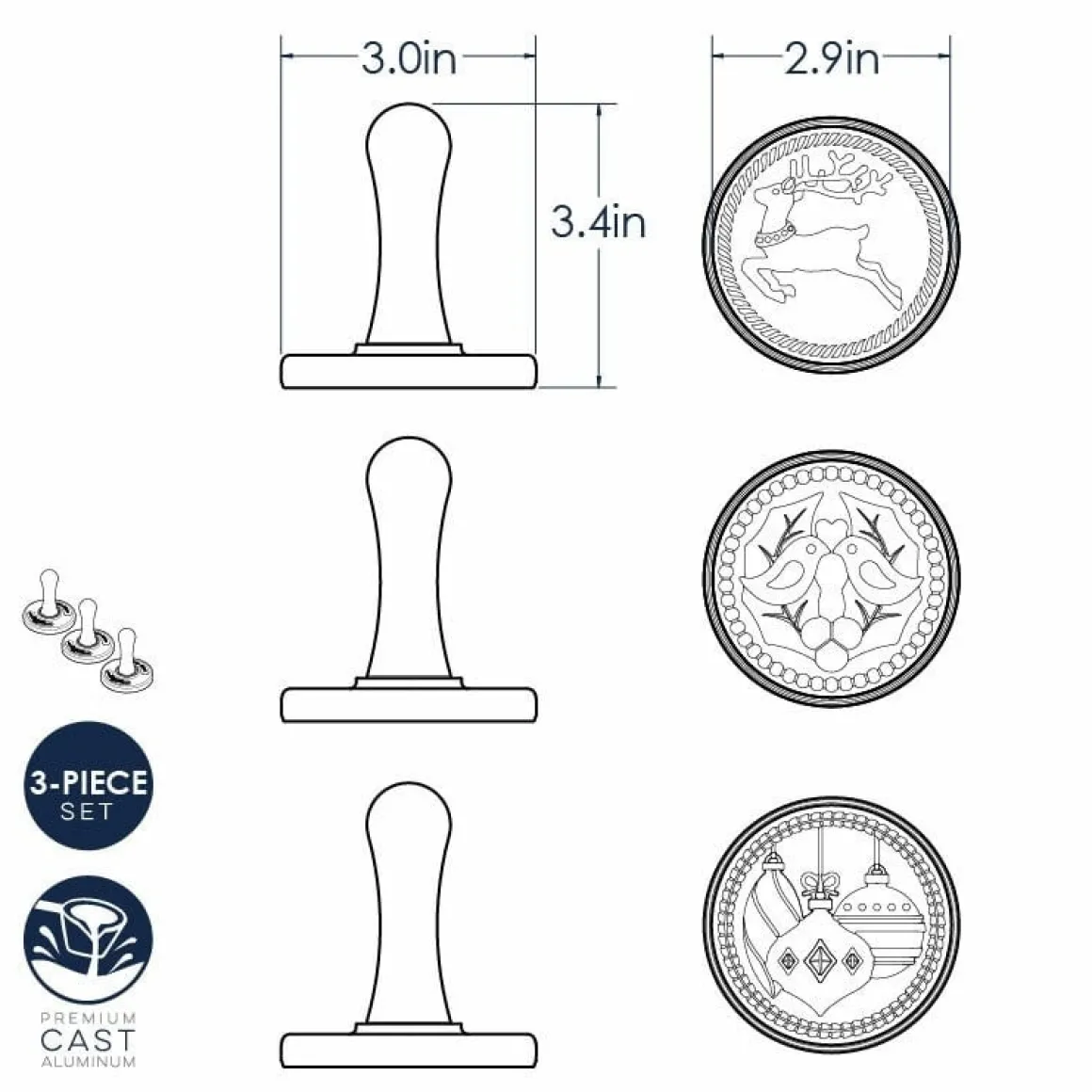 Nordic Ware Koekjesstempel Kerst Set/3