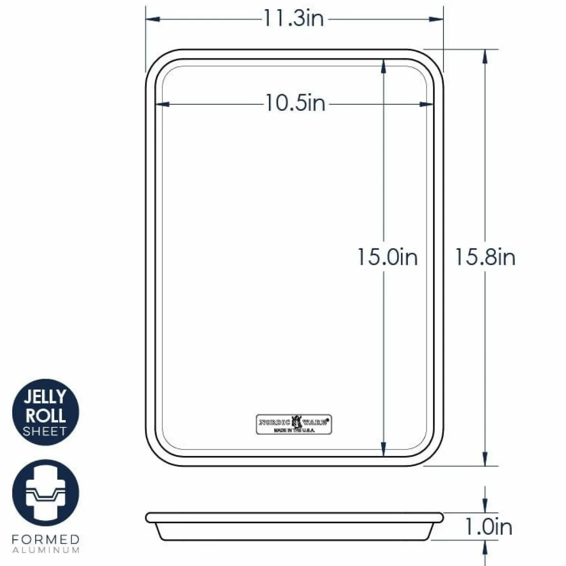 Nordic Ware Taartpan Rechthoek 28x40cm
