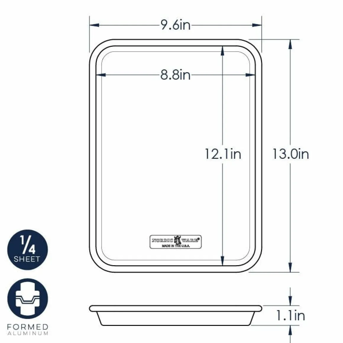 Nordic Ware Taartpan Rechthoek 24x33cm