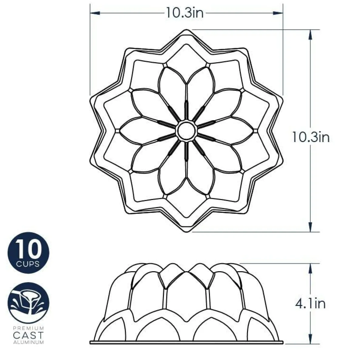 Nordic Ware Vintage Ster Tulband Bakvorm