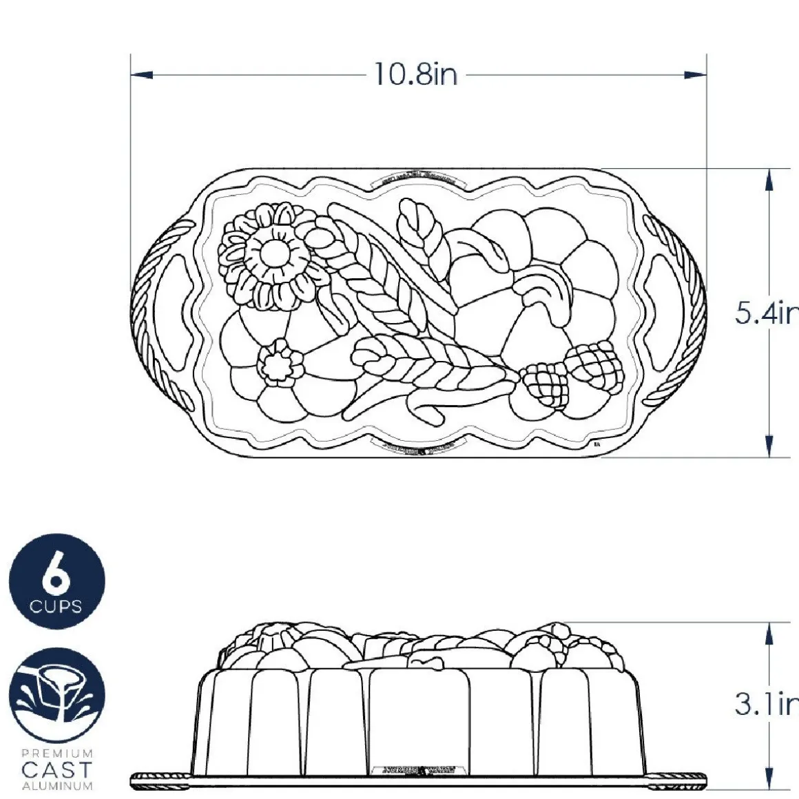 Nordic Ware Zonnebloem en Pompoen Bakvorm