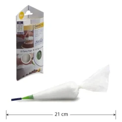 One Way Wegwerp Spuitzak (Cornetje) Transparant 10x 21x12cm