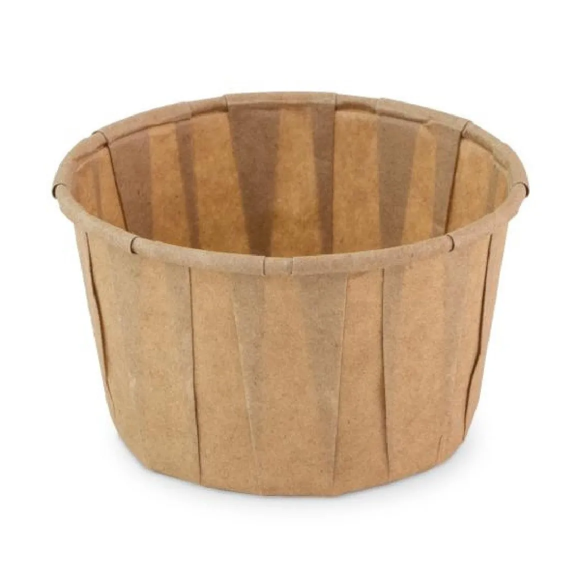 Papieren Bakje Rond Bruin Ø7x4,3cm 100st.