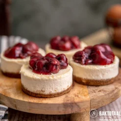 Patisse Mini Cheesecake Bakvorm Losse Bodems Silver-Top Ø8cm