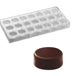 Pavoni Bonbonvorm Rond Smooth (21x) Ø28mm