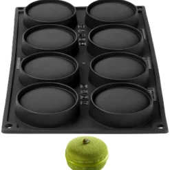 Pavoni Siliconen Vorm Mono Macaron Ø7x3,5cm (8) Set/2