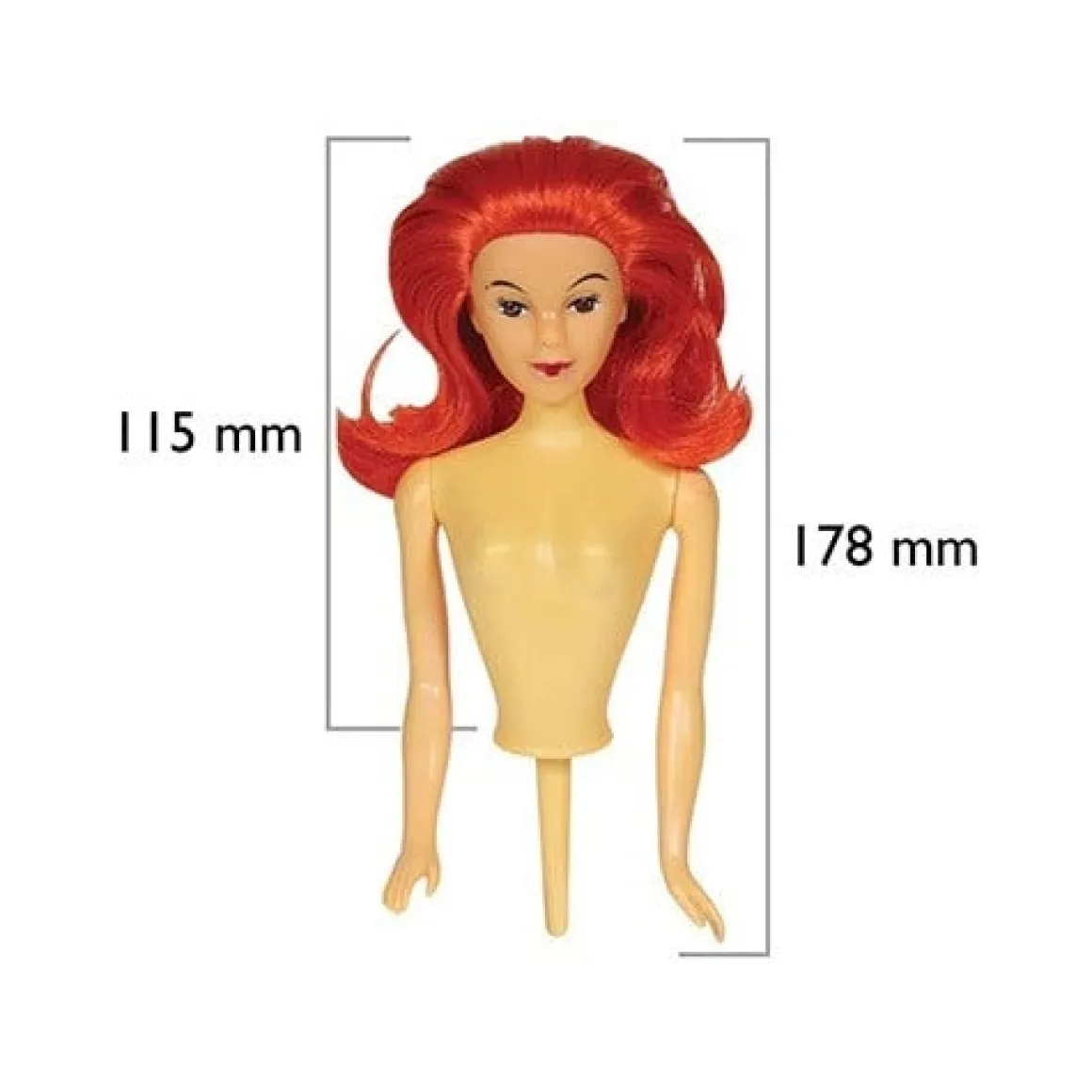 PME Barbie Doll Pick (Pin Popje) Rood haar