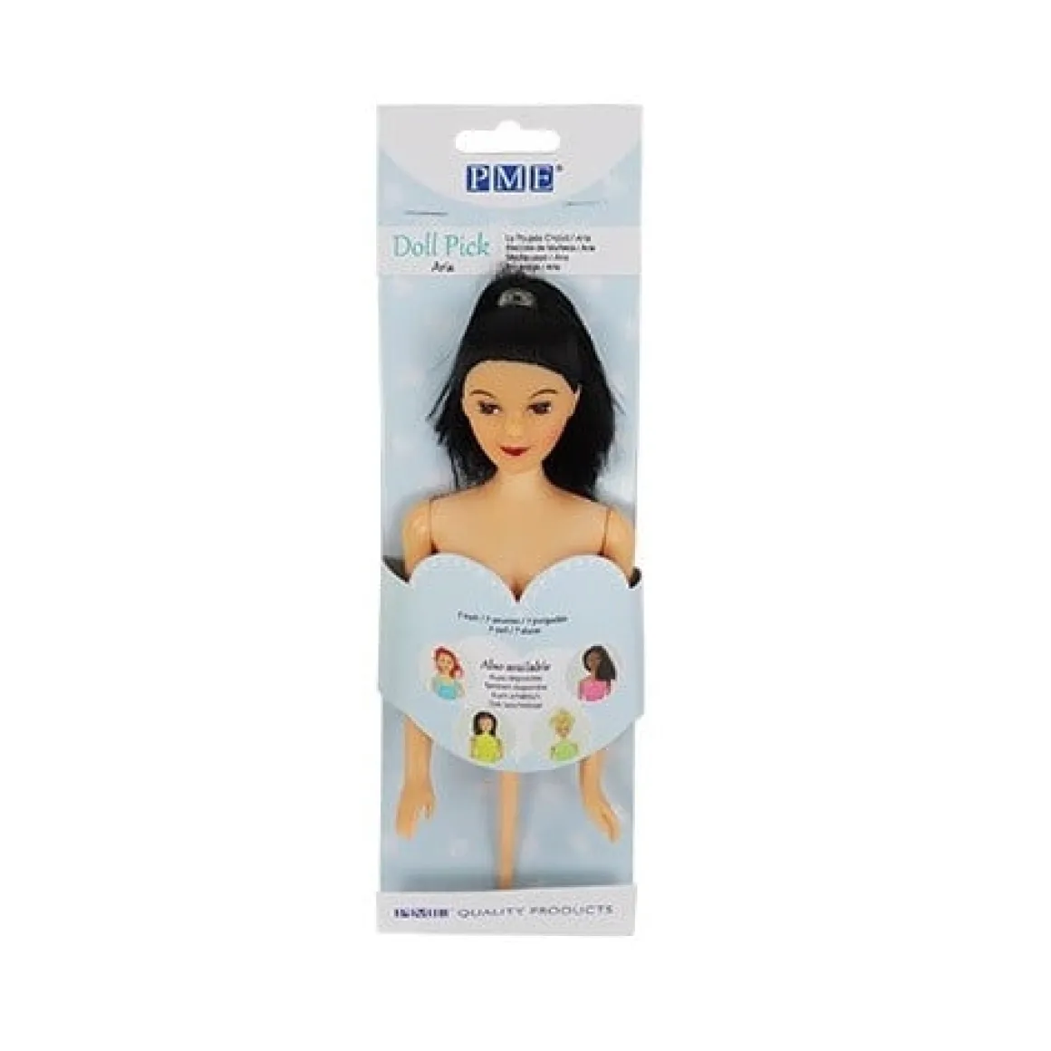 PME Barbie Doll Pick (Pin Popje) Zwart haar**