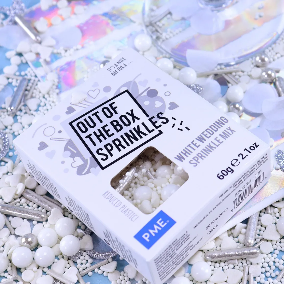 PME Bruiloft Wit Sprinkle Mix (Out of the Box) 60g