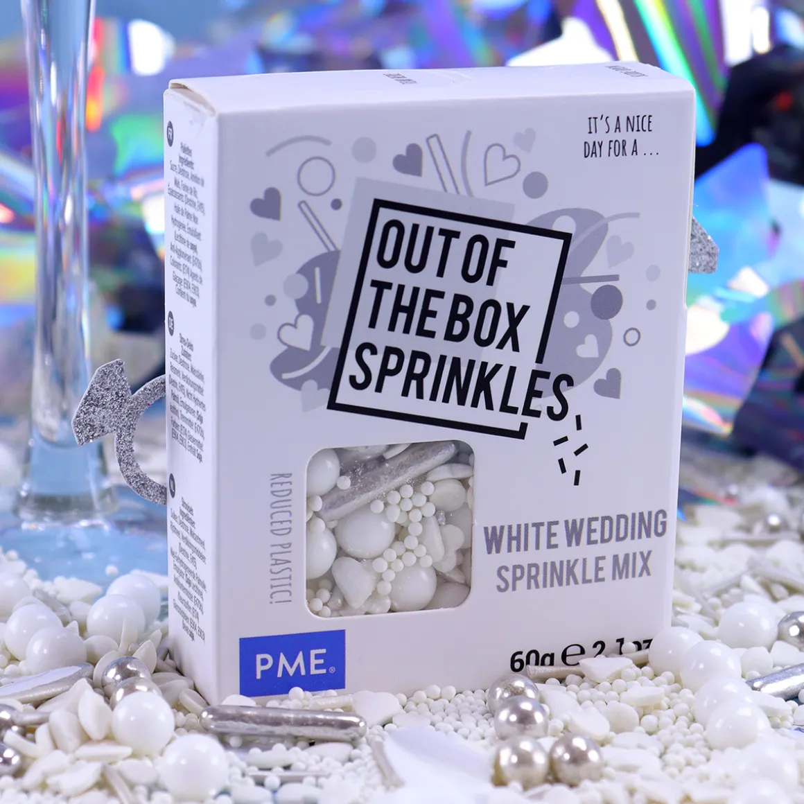 PME Bruiloft Wit Sprinkle Mix (Out of the Box) 60g