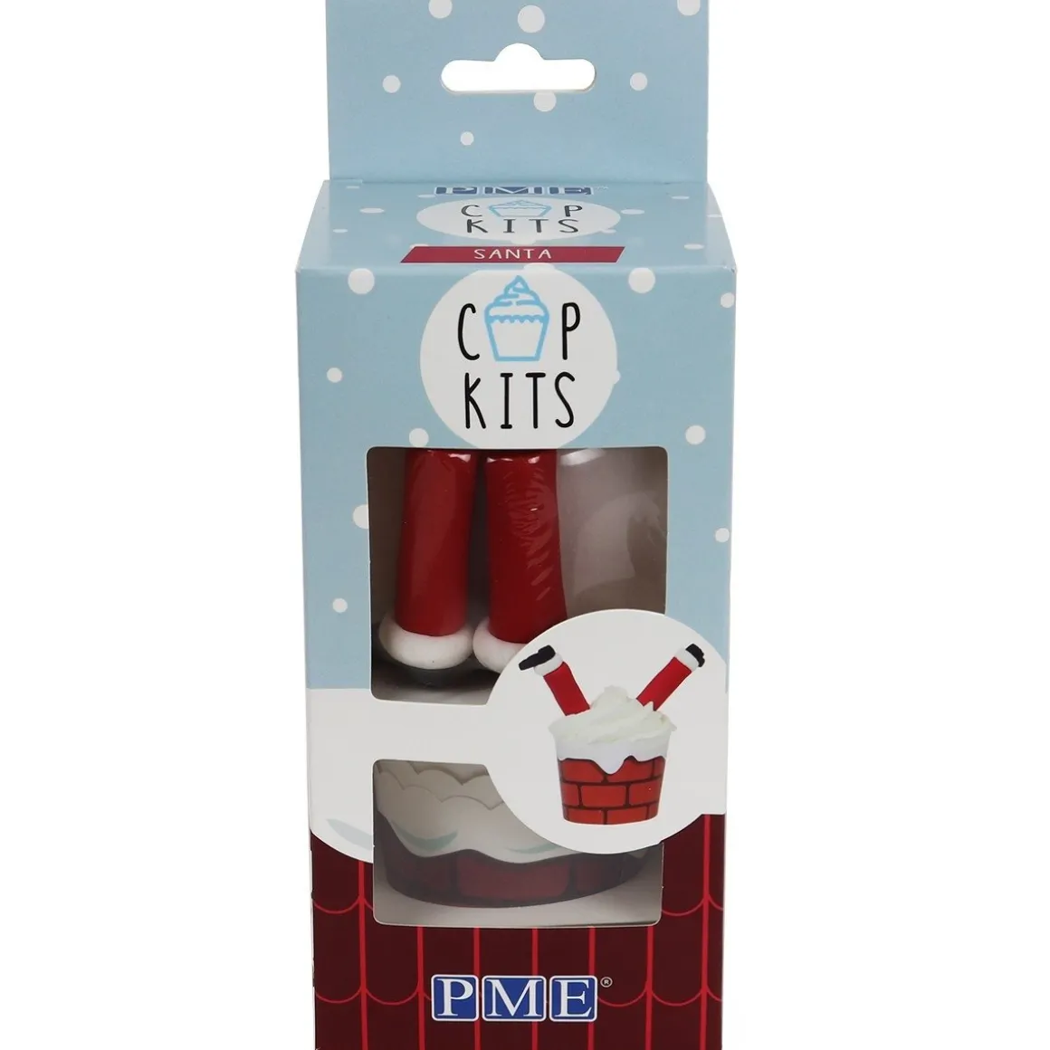 PME Cupcake Kit Kerstman 6st.