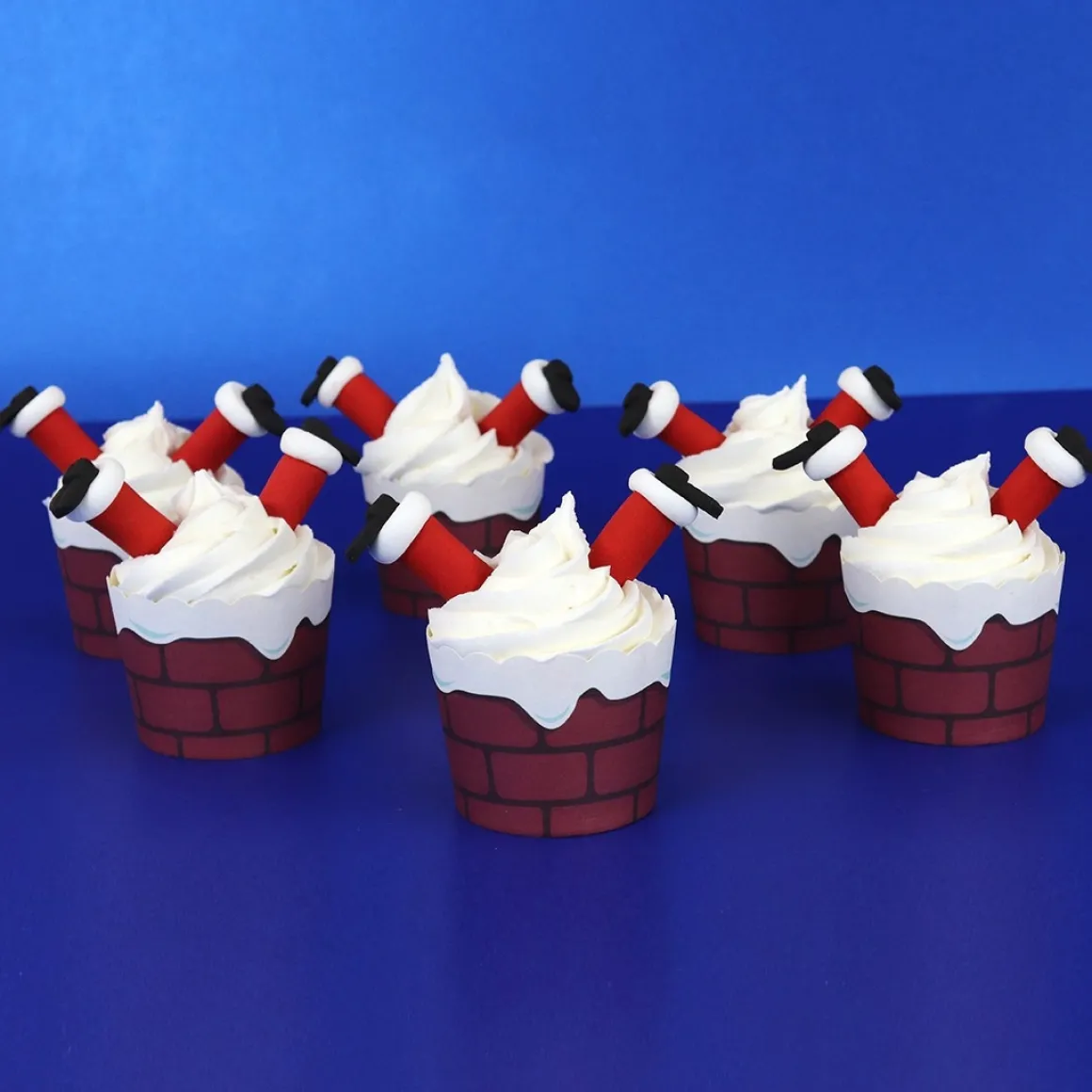 PME Cupcake Kit Kerstman 6st.
