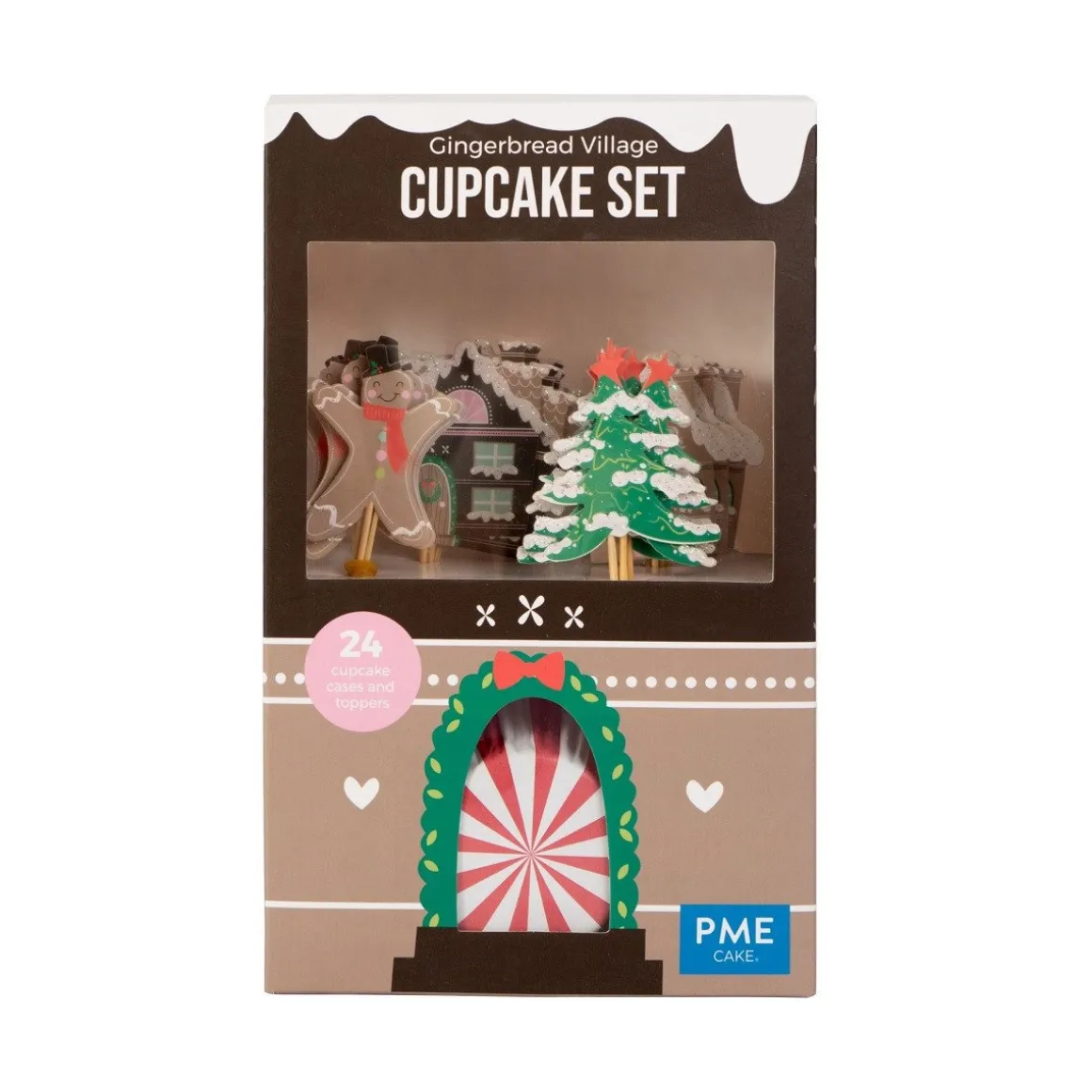 PME Cupcake Set Gingerbread Village Christmas 24st.**
