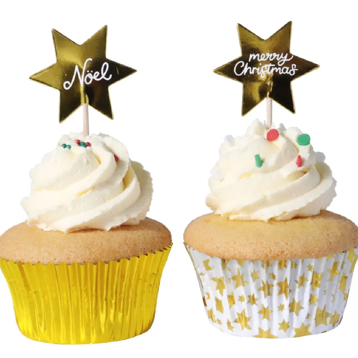 PME Cupcake Set Gouden Sterren 24st.
