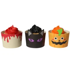 PME Halloween Cupcake Vormpjes Pompoenlantaarn Ø45mm 12st.