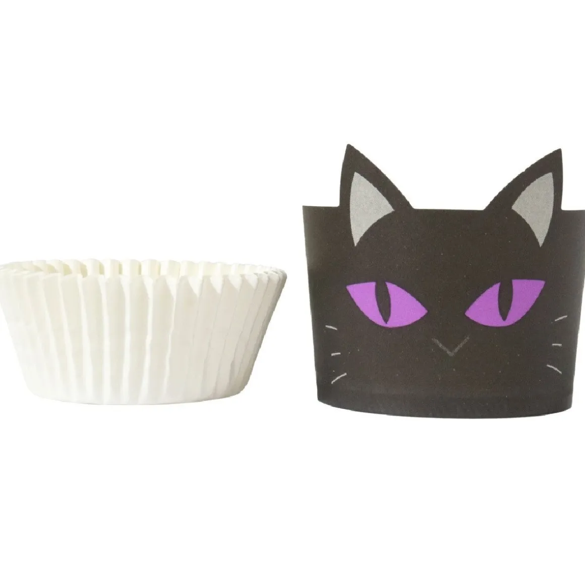 PME Halloween Cupcake Vormpjes Zwarte Kat Ø45mm 12st.
