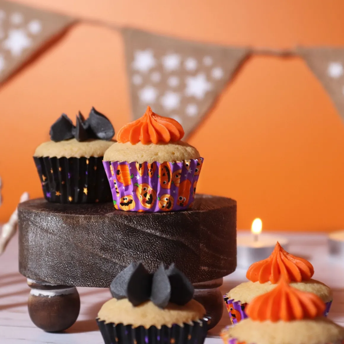 PME Halloween Mini Cupcake Vormpjes Pompoenfeest Ø33mm 60st.