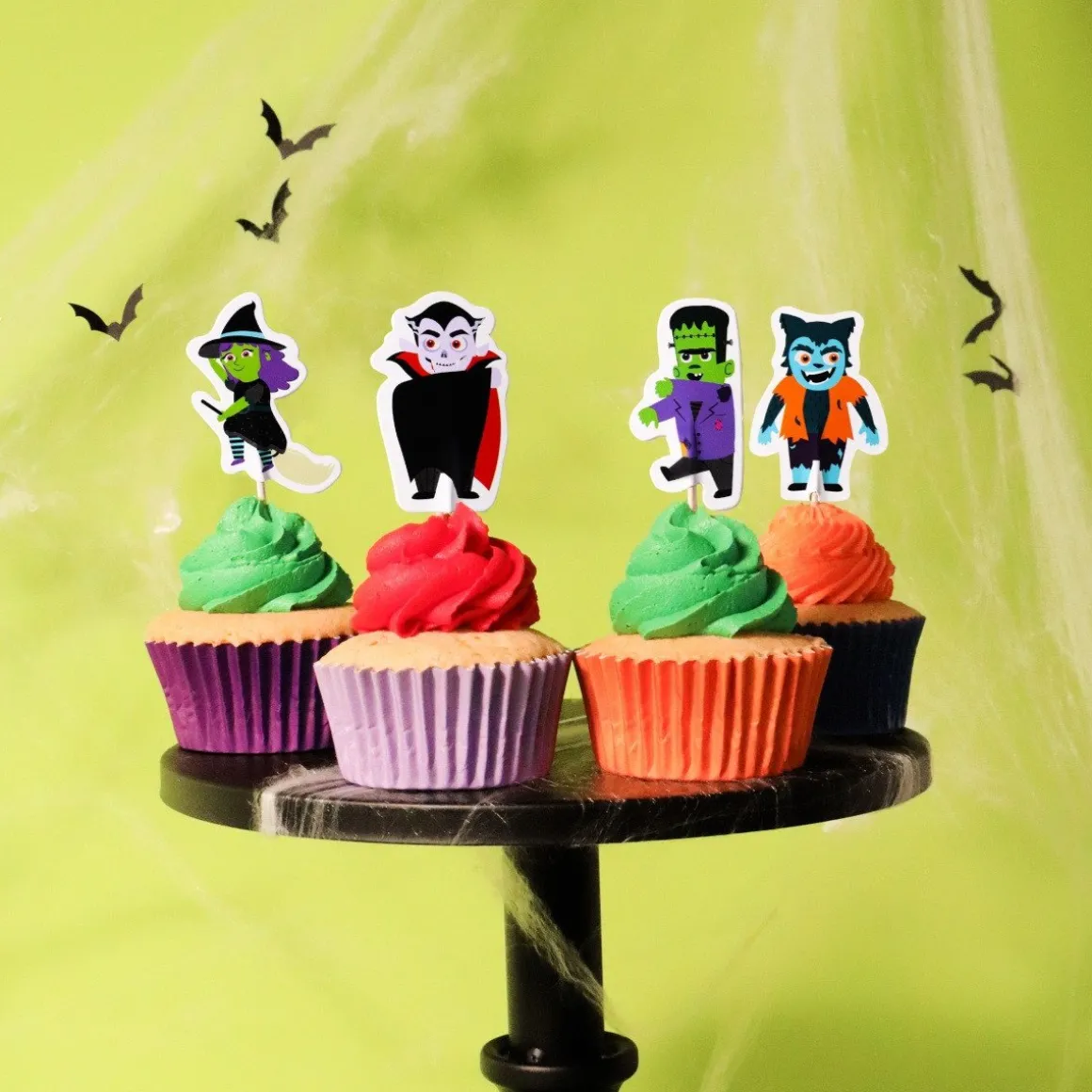 PME Halloween Taartprikkers Griezelige Personages 24st.