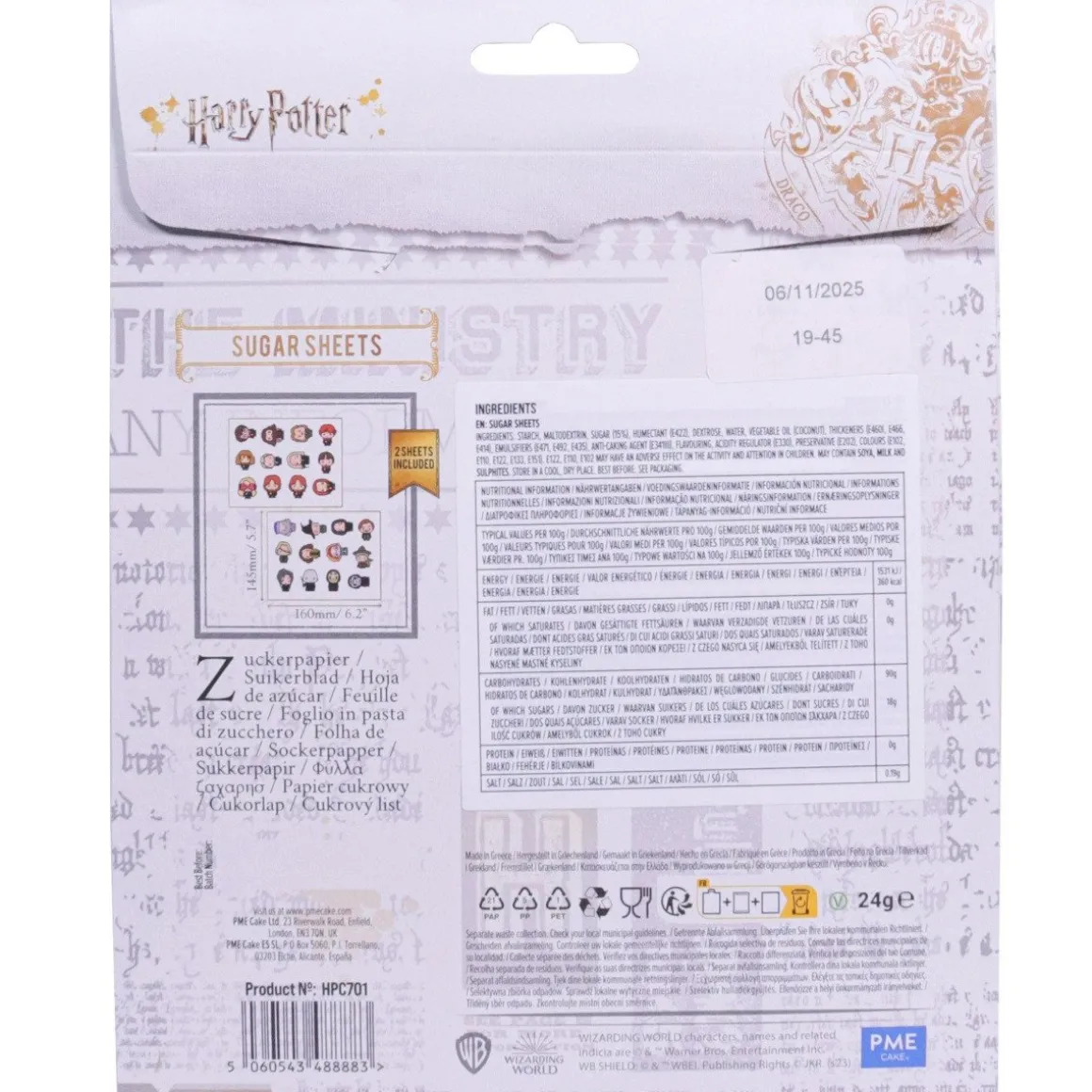 PME Harry Potter Karakters Suikerdecoratie 24st.