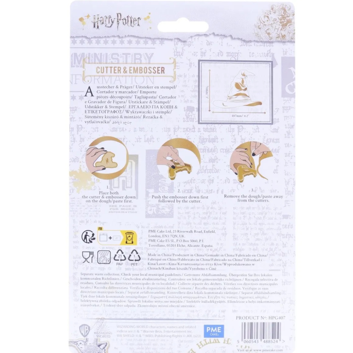 PME Harry Potter Sorteerhoed Uitsteker & Stempel Set/2