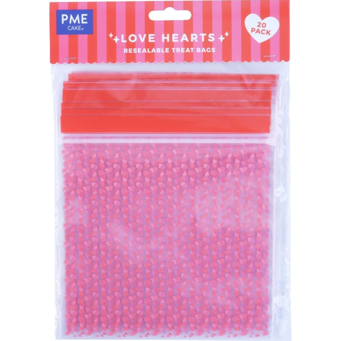 PME Hersluitbare Traktatiezakjes Hartjes 20st.