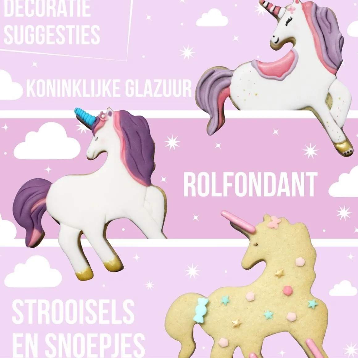 PME Koekjes Uitsteker Unicorn Set/3