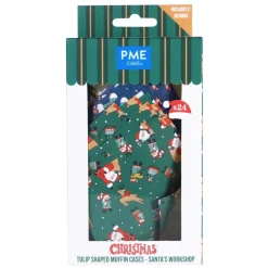 PME Muffin Cups Kerstman 24st